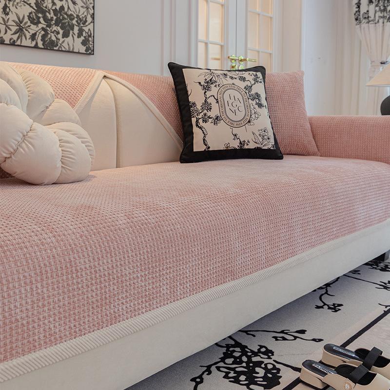 Кожаный диван, специальная подушка для дивана, универсальная нескользящая подушка на четыре сезона, простой современный однотонный чехол для дивана в скандинавском стиле, тканевый чехол