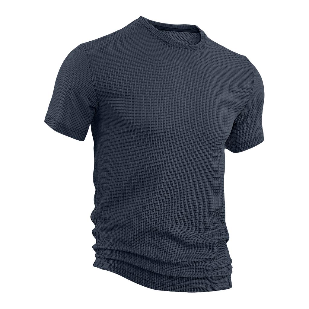 Men's Ice Silk Mesh Short Sleeve T-Shirt - Summer Breathable Cool Tee