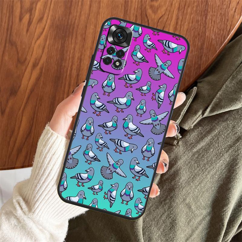 The Pigeons Case For Xiaomi Redmi Note 14 Pro 13 12 11 10 15 Pro Plus Redmi 15 C 13 10C 12C 13C 14C Cover