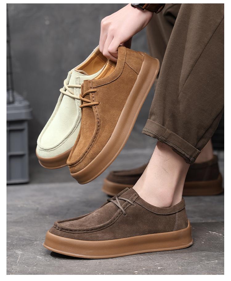 Модные мужские замшевые кроссовки на шнуровке с низким верхом, весенние дышащие удобные повседневные туфли, легкие, корейская мода для поездок на работу