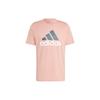 Logo Print Ribbed Crew Neck Sport Quick-Drying Short Sleeve T-Shirt American Retro Dopamine Men Tops Pink IJ8577