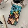 Чехол для телефона с аниме J-JoJo's Bizarre Adventure для iPhone 17 16 15 14 13 12 11 X XR XS Plus Pro Max Mini Мягкий Черный Чехол