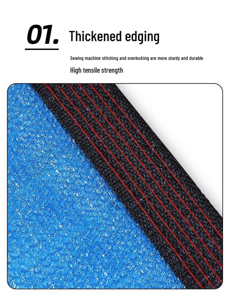 Green Sunshade Net with Edged and Punched Design for Balcony