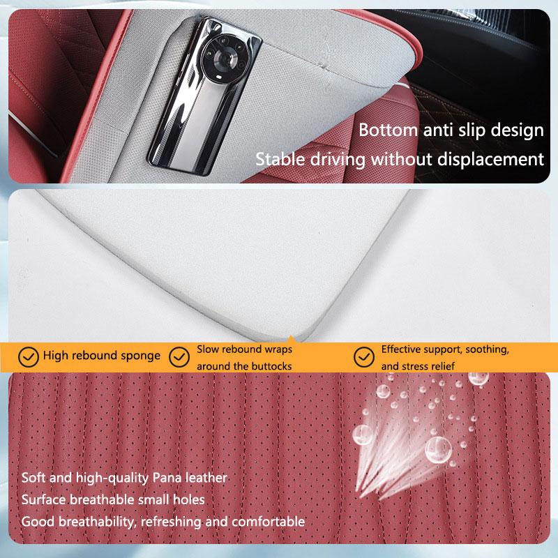 Подушка для сиденья автомобиля Защитный чехол для переднего сиденья водителя Интегрированная дышащая подушка для заднего сиденья Всесезонная универсальная кожа Nappa