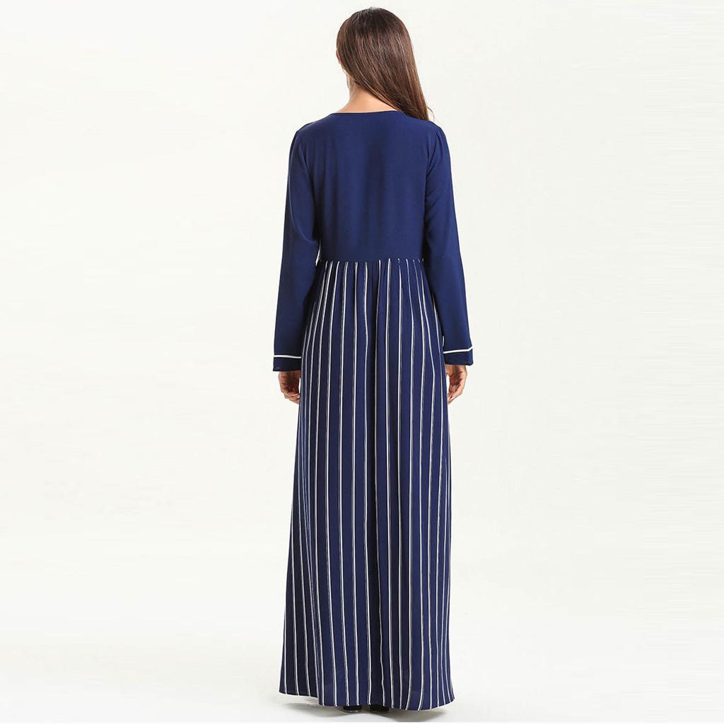 Women's Robe Abaya Islamic Muslim Middle Long Dress