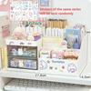 Cosmetics Organizer Desktop Cosmetic Storage Box Organizer Drawer Office Storage Rack Stationery Desk Pen Holder Bunny Drawer Organizer Cute Kawaii