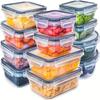 Kitchen Food Containers 12pcs-set,BPA FREE Lunch Box Sugar Cereals Storage Container