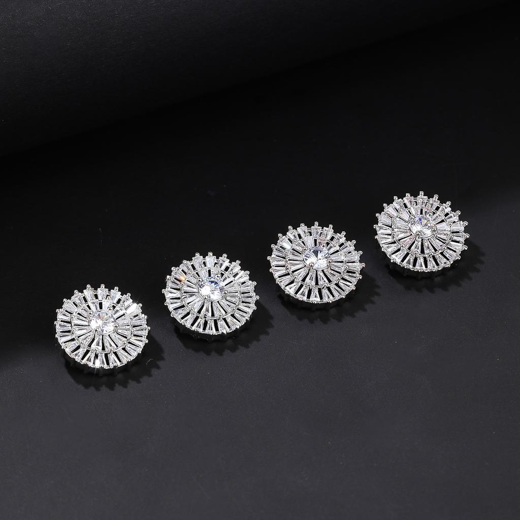 Glittering Shoe Charms Zircon Crystal Shoe Decoration Shoe Clip for Wedding Party Shoe Ornament Jewelry Accessories 4PCS