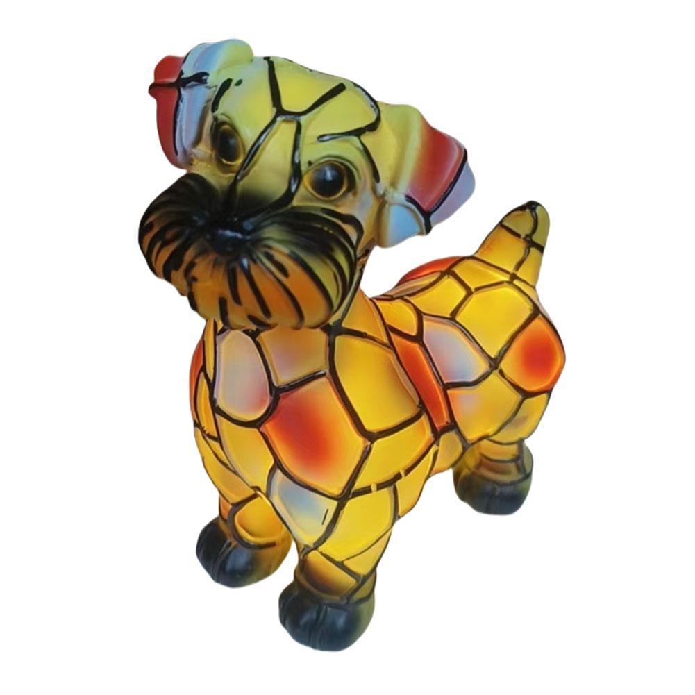 Кошачья лампа Анималистическое искусство Смола Настольная лампа Красочная Винтажная Витражная Французский бульдог Корги Мейн-кун Светодиодный ночник Подарки