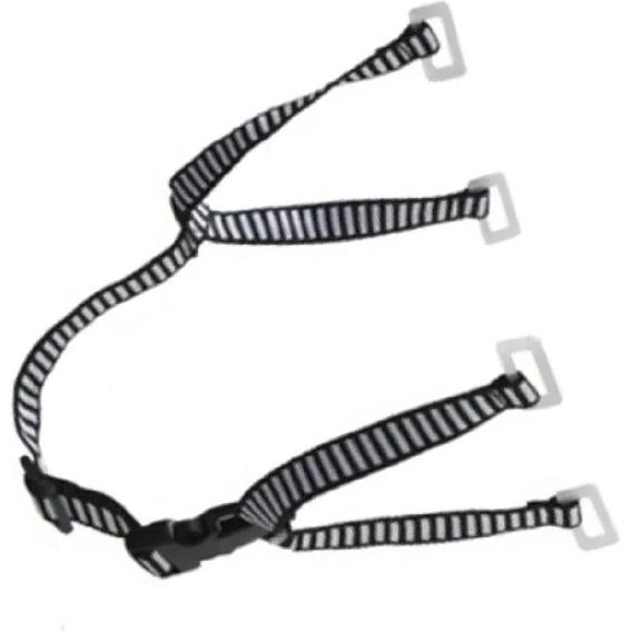 Chinstrap for Hard Hat Series, Hard Hat Chin Strap Y Shape 28cm Expandable Black White Color Blocking Universal with 4 Fixed Points
