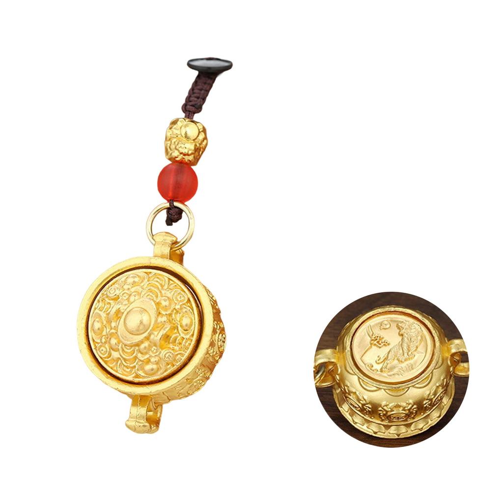Подвеска-брелок с символом китайского зодиака, символизирующая удачу и богатство, изготовленная из прочного металла с изысканными деталями.