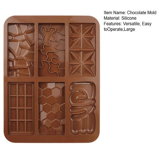1 шт/2 шт Дубай шоколад силиконовая форма 6-гнездная глубокая шоколадная форма толстый батончик