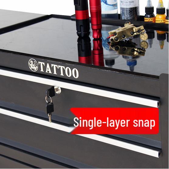 Тележка для тату-инструментов с ящиком – Портативная передвижная рабочая станция (обновленная версия)