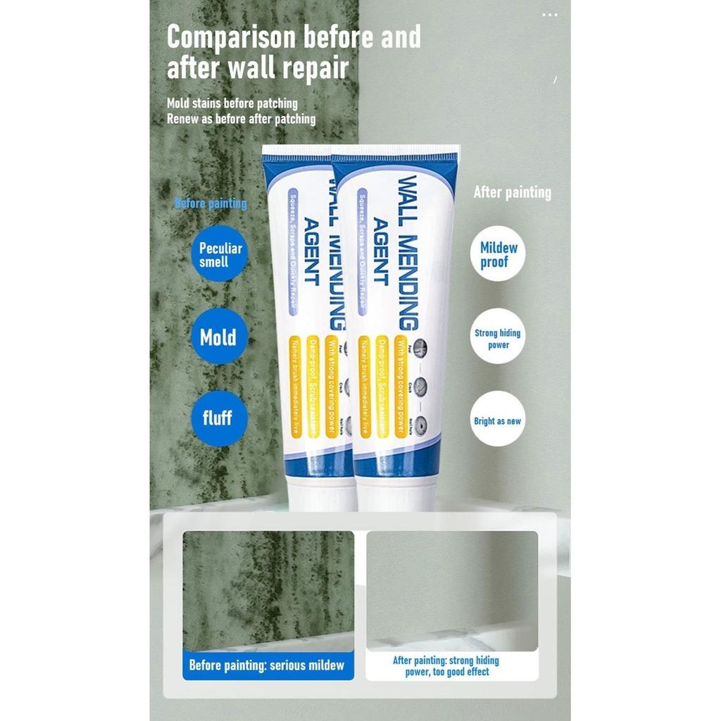 Быстросохнущее средство для фиксации стен, водостойкое эффективное средство для ремонта стен, эффективный крем для ремонта трещин на стенах в ванной комнате