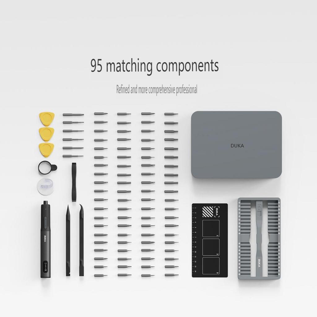 Xiaomi DUKA ATuMan Electric Screwdriver Kit E3 Precision 650mah Rechargeable Repair 95pcs Steel Bits 95-in-1 Screwdriver