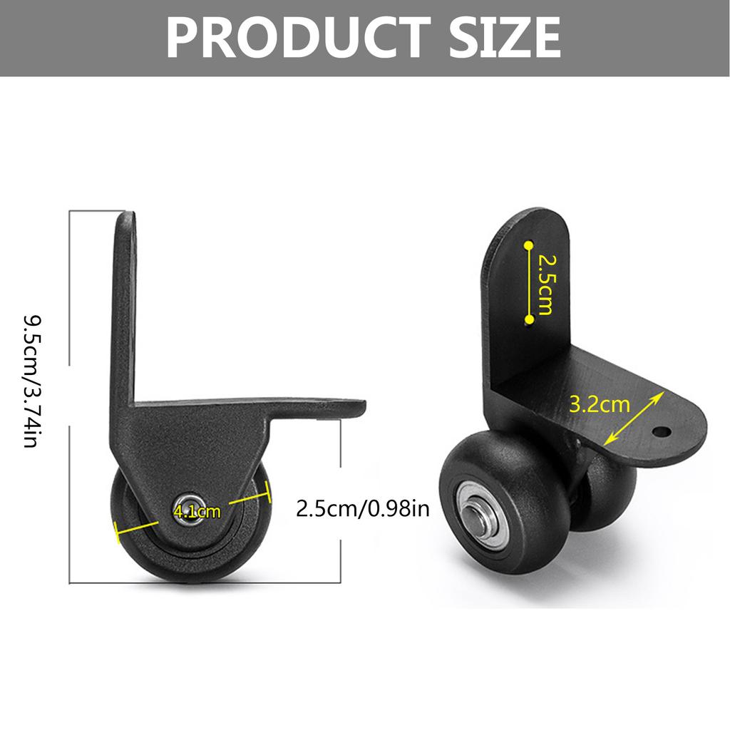1 пара надежных колес для чемодана, запасные ролики для багажа, аксессуары, замените колеса на вашей сумке, простая установка