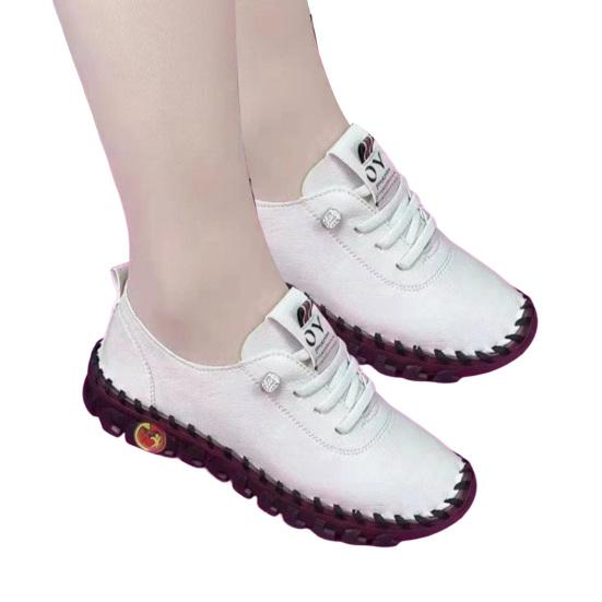 1 Pair Breathable Walking Shoes Flat Heel Women Middle Platform Walking Shoes Wear-resistant Lightweight Sports Footwear