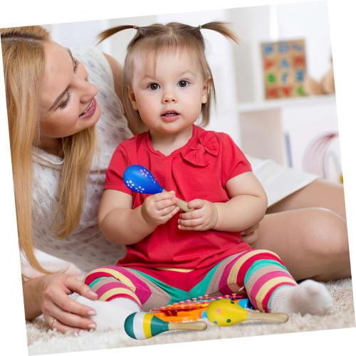 VICASKY Маракасы Игрушки, Деревянные Музыкальные Инструменты для Детей, Шейкеры, Песочные Молотки, Ударные Инструменты, Товары для Вечеринок, Игры, Реквизит, 10 Штук, Рандомизированные