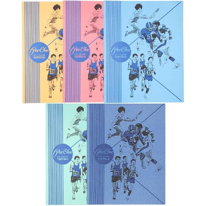 Папки Mead с 2 карманами, Портфолио Color Talk Pee Chee, Ассорти цветов, 5 шт. (73331)