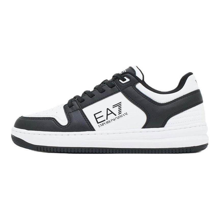 Emporio Armani EA7 Slasher Кроссовки на шнуровке Color Block с низкой посадкой 3,4 см Унисекс Черный Белый 7X000345AF11988MC001