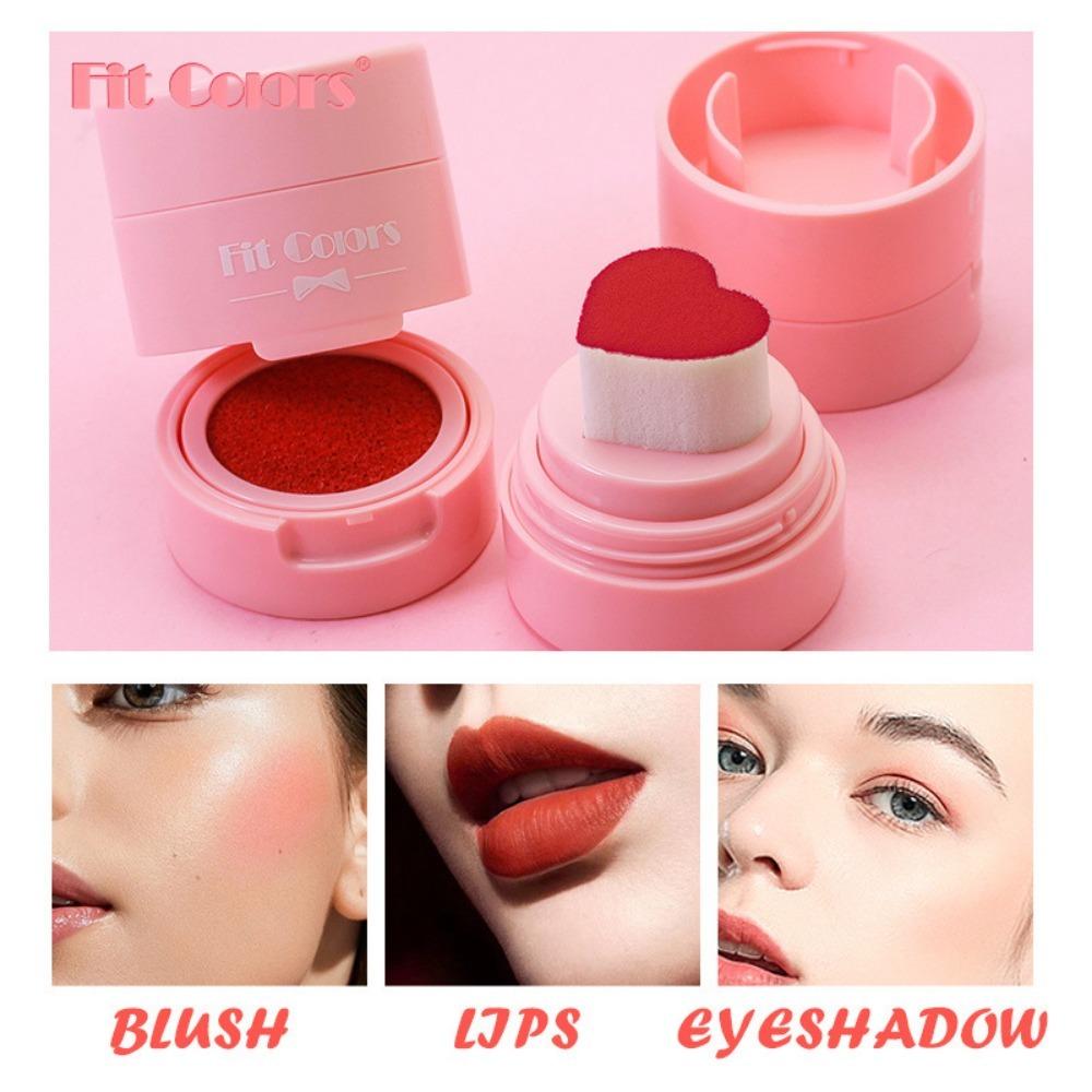 Fit Colors 6 Color Love Air Cushion Stamp Blush Velvet Water Moisturizing Eye Shadow Repair Liquid Blush
