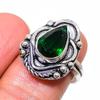 Chrome Diopside Gemstone 925 Sterling Silver Jewelry Ring Size 7.5