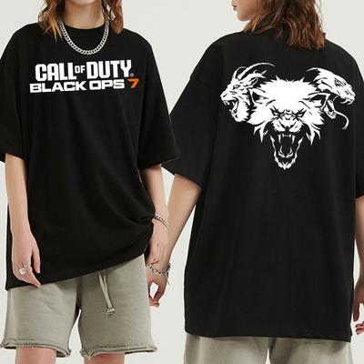 Футболка Call of Duty 7 Горячая Мода Мужская/Женская Харадзюку Эстетика Винтажная Футболка Высокое Качество Повседневная Крутая Игра Хлопковые Футболки