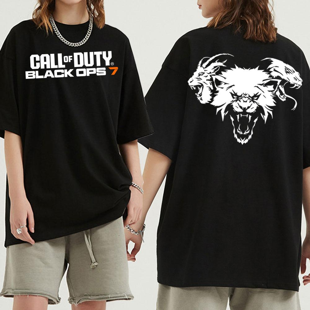 Футболка Call of Duty 7 Горячая Мода Мужская/Женская Харадзюку Эстетика Винтажная Футболка Высокое Качество Повседневная Крутая Игра Хлопковые Футболки