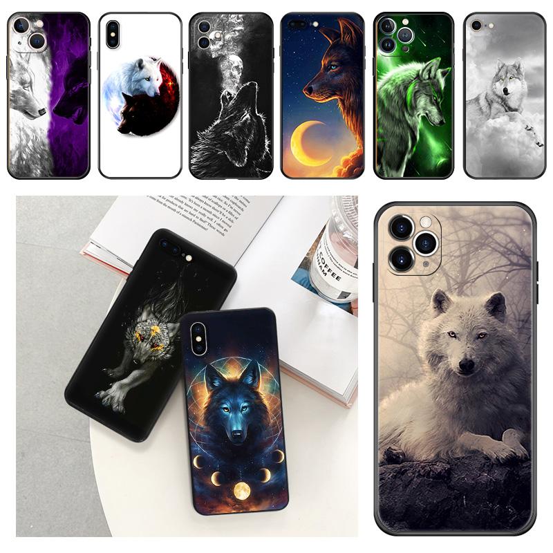 Чехол для телефона Moon Ice Snow Wolf для iPhone Samsung Galaxy Redmi Xiaomi Oppo OnePlus Note SA 7 8 9 10 11 12 13 14 20 21 22 23 53 54 Pro Max Plus Ultra