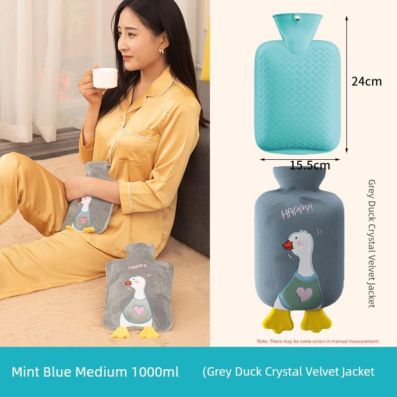 Hot Water Bag Hot-Water Bag Water Injection Irrigation Edible Silicon Explosion-Proof Aunt Hot Compress Special Heating Pad Hot Water Bag