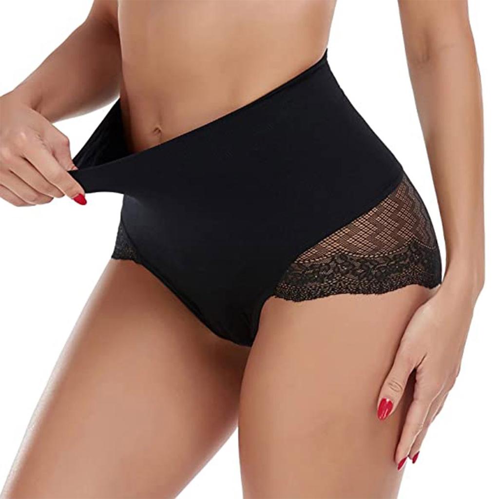 Women's Mid Waist Shaping Pants Large Lace Underwear Tight Fit Body Tight Pants
