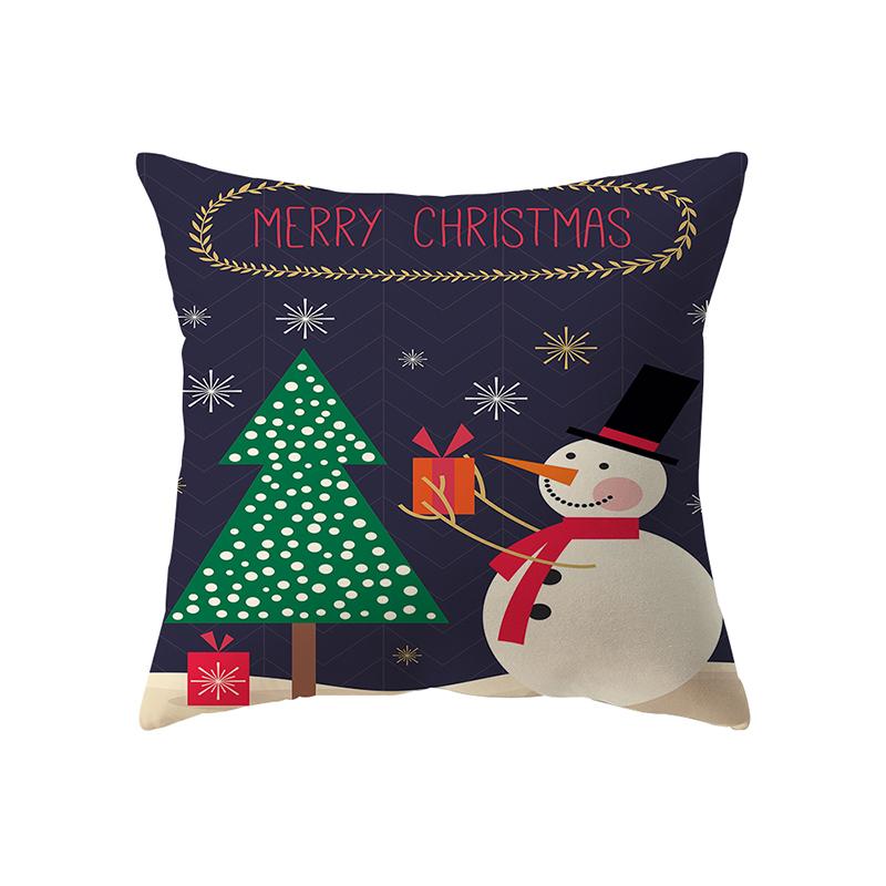 Рождественская тематика милый Санта-Клаус принт узор наволочка для подушки дома гостиная диван украшение подушка наволочка