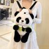 Plush Panda Police Backpack For Girls With Zipper Closure And Design Cartoon