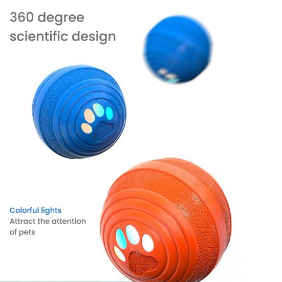 Интерактивный мяч для собаки, умная игрушка с 4 режимами, для маленьких и средних собак, автоматическое катание, прыжки, водонепроницаемая, перезаряжаемая игрушка для собаки