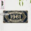 Tin Sign - Vintage Durable Metal Plaque Wall Decor, Home Office Bar Man Cave Garage City Coordinate Birth Year License Plate W
