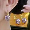 Red Crystal Butterfly Tassel Pendant Earrings for Women able Personalized Daily Accessory Party Jewelry Birthday Gifts