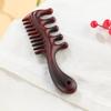 Large Tooth Scalp Massage Comb Wide Thick Anti-Static Natural Sandalwood Hairbrush Blood Circulation 2 in 1