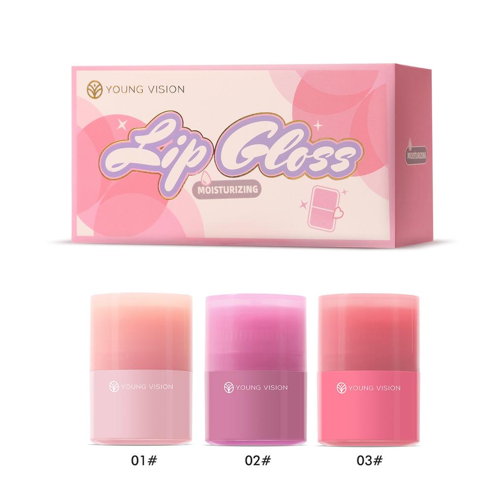 YOUNG VISION Twist Lip Gloss 3 Color Set Moisturizing and Moistening Color Mirror Lip Gloss Lip Oil