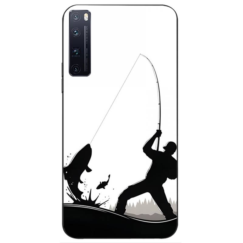 Hunting Animal and Fishing Man Phone Case Fundas for Huawei Y9 Y7 Y5 Y6 Prime 2019 Y9s Mate 30 20 10 Lite 40 Pro Nova 5t Cover