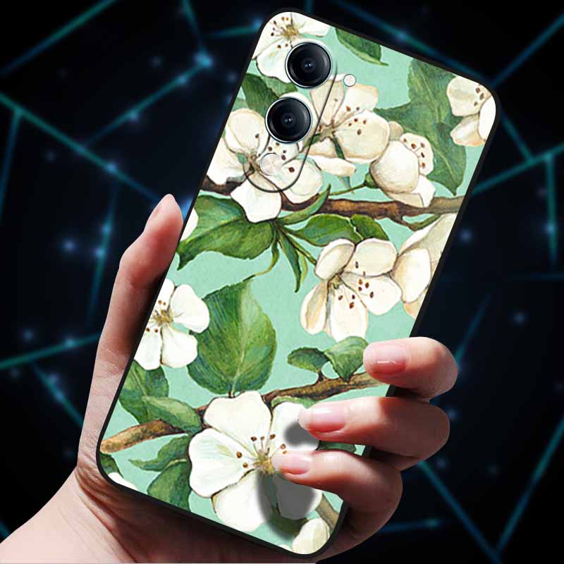 For Vivo Y04 4G Case Soft Silicone Bumper 3D Flowers Emboss Phone Cases for Vivo Y04 4G Back Cover Shell VivoyY04 4G Bag