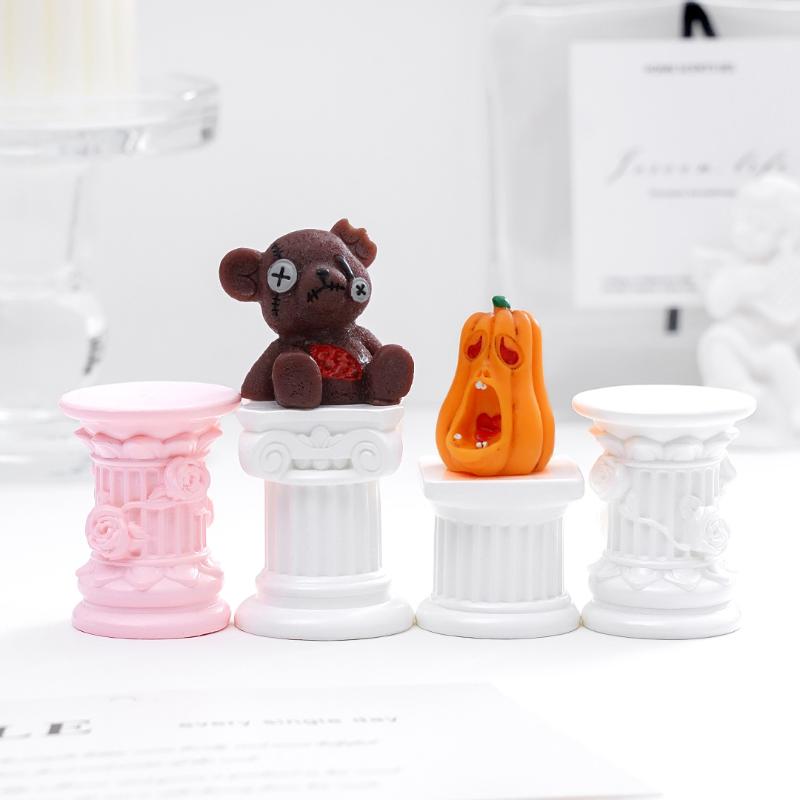 Roman Pillar Greek Column Statue Pedestal Candlestick Stand Figurine Sculpture Indoor Home Dinning Room Garden Scenery Decor