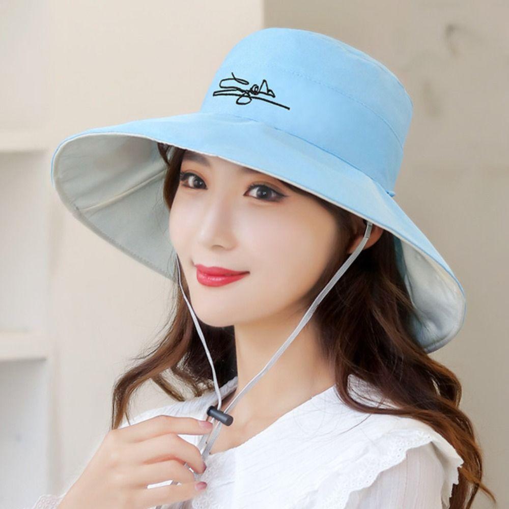 UV Protection Daisy Bucket Hat Sunscreen Fisherman Cap Fashion Outdoor Sun Hat Fishing