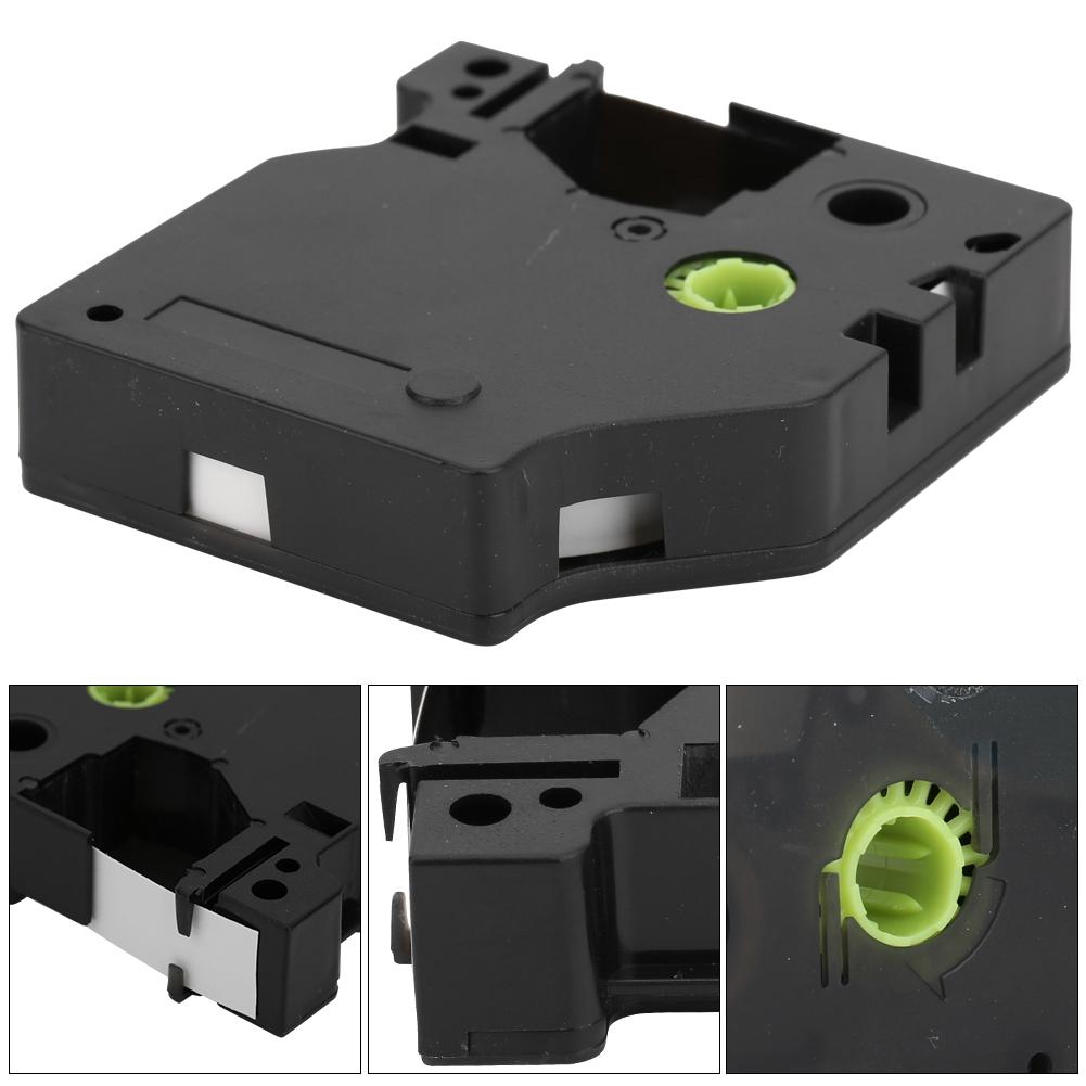 Laminated Label Tape Label Maker Color Tape Black On White 12mm for LM-160/280