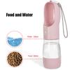 2 In 1 Pet Dog Water Bottle Cat Food Dispenser Portable Multifunctional Drinking Bowl For Small Large Dogs Travel Puppy Supplies