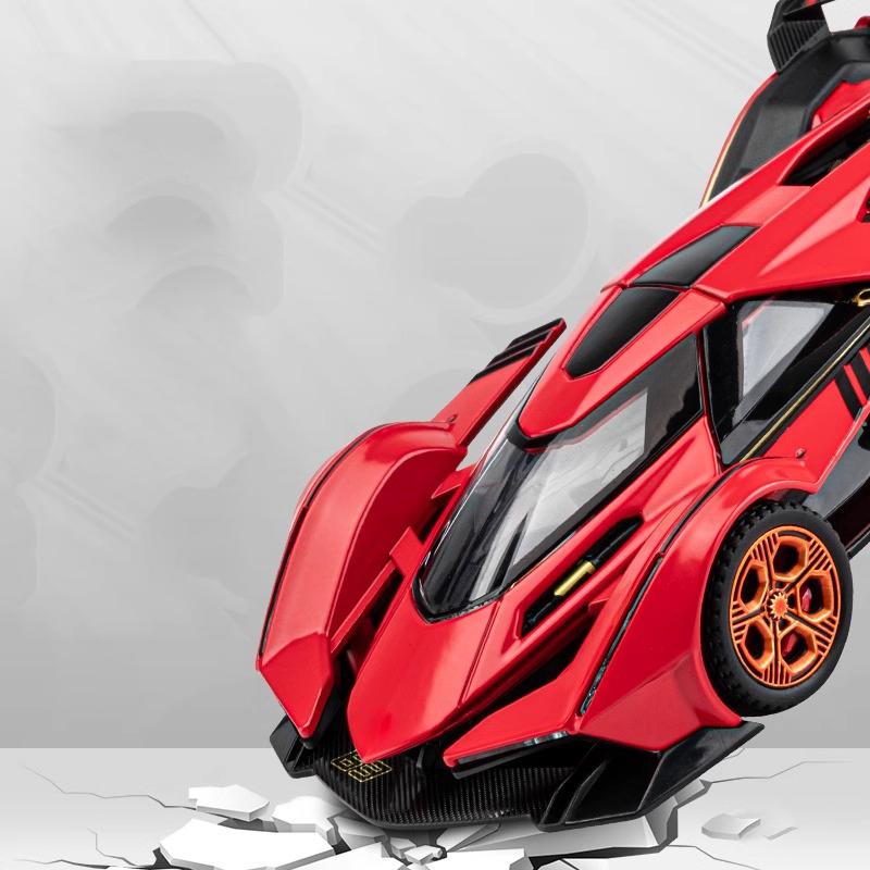 1/32 Lamborghini V12 Vision GT Gran Turismo Суперкар Сплав Модель Машины Литой Звук и Свет Игрушки Детский Транспорт Подарки для Детей