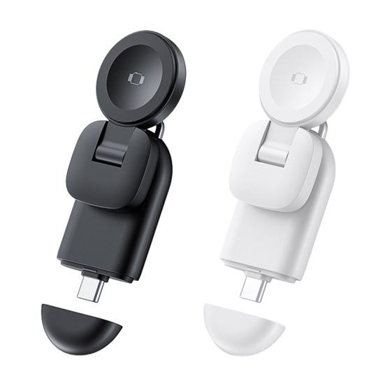 Мини Беспроводная Зарядка для Apple Watch Series Вращение на 270 градусов Легкая Портативная Дорожная USB-C Док-станция-подставка для Зарядки Смарт-часов