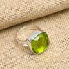 Astonishing Peridot Gemstone 925 Sterling Silver Handmade Jewelry Lovely Ring For Her