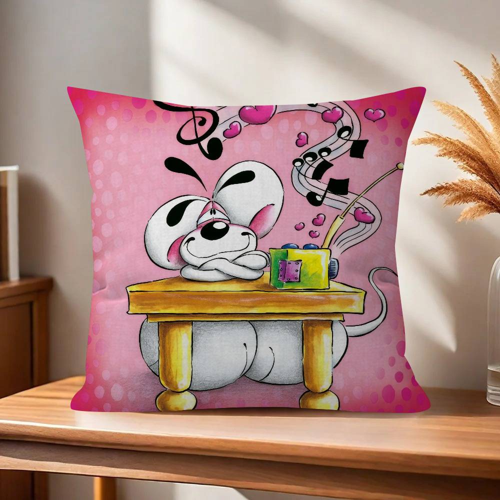 Cartoon DDiddl love cute kawaii Pillowcase toon Gift Cushion Cover Bedroom Home Sofa Chair Seat Decor pillow case