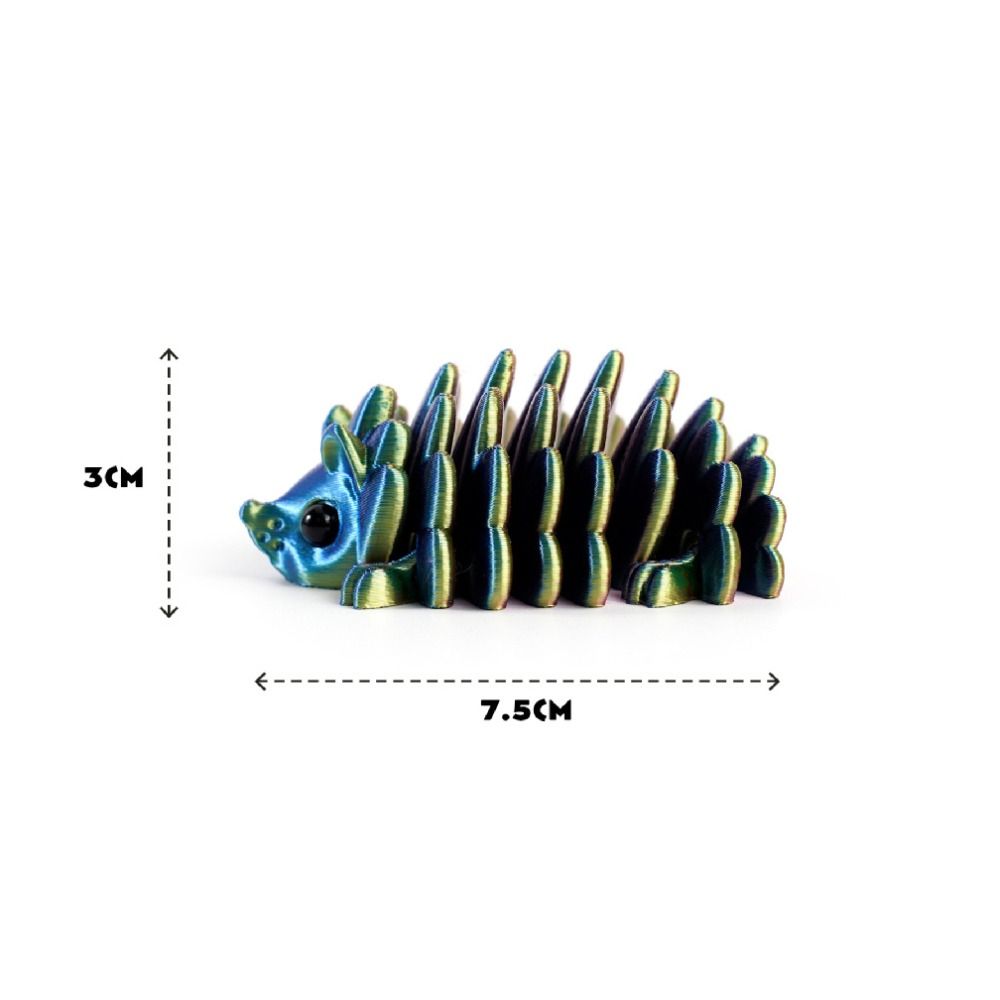 PLA Plastic Hedgehog Desktop Ornaments Multi-jointed Animal Simulation Model  Children's Toy