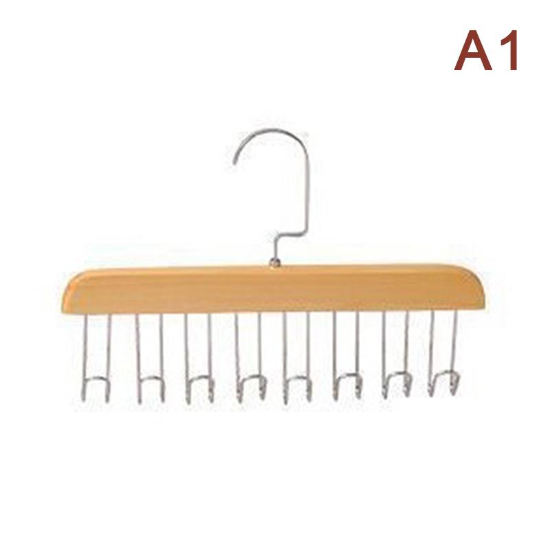 Деревянные ремни, вешалка для одежды, 8 крючков, органайзер для галстуков, шляп, нескользящая стойка для экономии места, держатель для хранения одежды в гардеробе